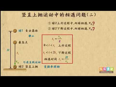 19竖直上抛运动中的相遇问题（2）匀变速直线运动的研究（2）高中物理