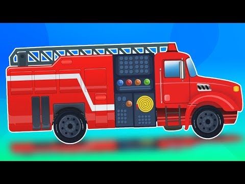 truk-pemadam-kebakaran-|-garasi-mobil-|-kendaraan-untuk-anak-anak-|-kids-video-|-fire-truck