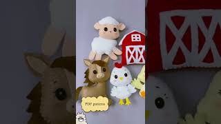 Farm animals set felt sewing toy. Easy hand sewing toy/ baby mobile/ garland/ ornament/ decoration
