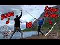 Sling vs staff sling long range slinging balearic sling vs shepherds staff sling