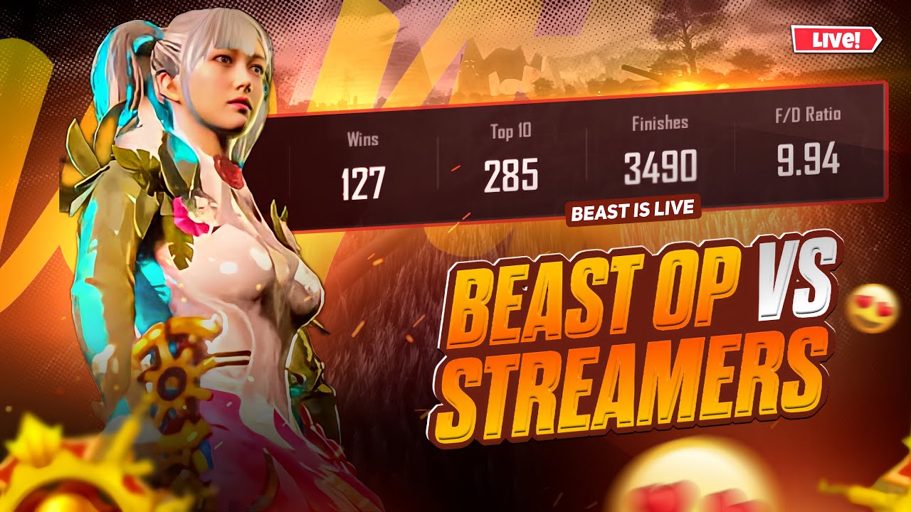HIGH KILLS RUSH GAMEPLAY BGMI LIVE WITH BEAST OP 🔥 #bgmi #bgmilive #shortsfeed #shortslive