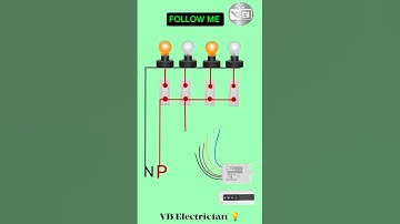 Remote control lamp wiring and switch VB Electrician 💡 #electrician #solarconverter#shorts #plc