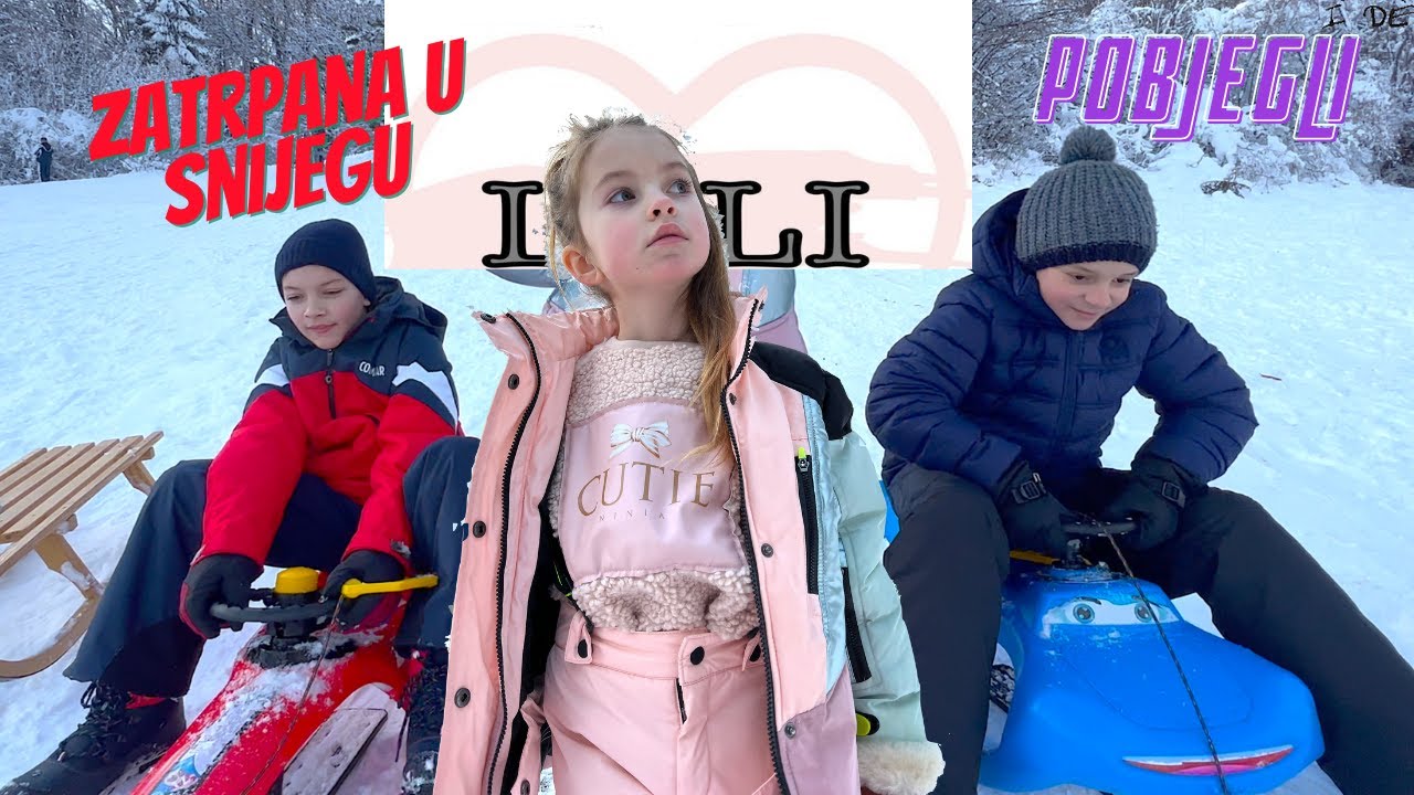LOLI zatrpana u snijegu! TONI i LUKA POBJEGLI na ludo sanjkanje!