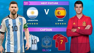 DLS 24 | Argentina Vs Spain | International Cup | Dream League Soccer 2024 Gameplay...