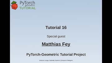 Pytorch Geometric tutorial: Special Guest: Matthias Fey