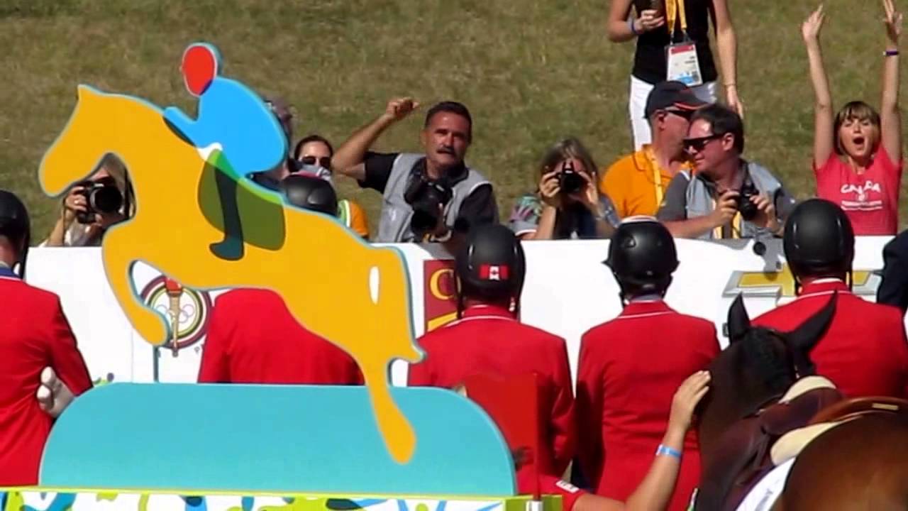Team Canada Showjumping Gold Medal Ceremony - 2015 Pan American Games