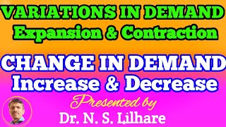 Expansion, Contraction, Increase and Decrease in Demand || मांग में विस्तार व संकुचन मांग मे वृद्धि