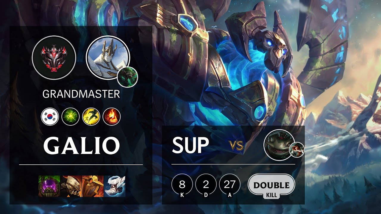 Galio Support vs Tahm Kench - KR Grandmaster Patch 10.24