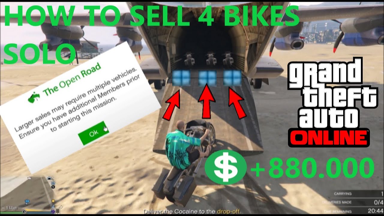 How To Sell 4 Bikes Solo (GTA Online MC Business Sell Mission)