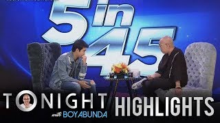 Celebrity TWBA: Jerome Ponce  takes on 5 in 45 Profile