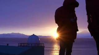 First sunset of the year in Antarctica