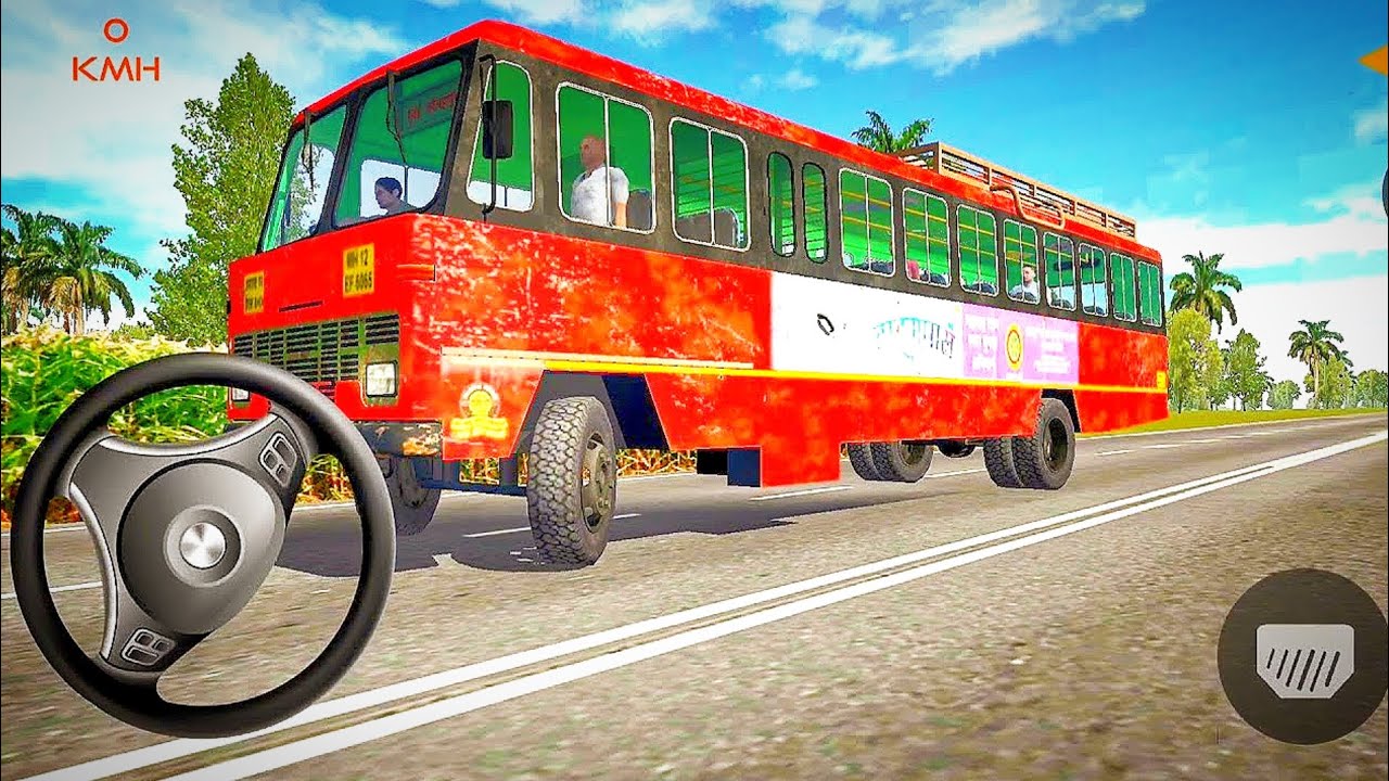 🚍 Old Tata Red Bus Drive in Indian Bus Simulator 2025 | Realistic Village Roads Gameplay 🌾🛣️