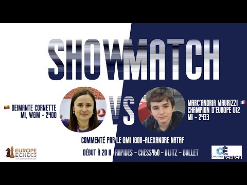 Image du reportage Rapide (Partie 2)- Showmatch : Cornette, D- Maurizzi, Encore une finale de tour incroyable !! (GMI Igor-Alexandre Nataf - Vidéos d'Echecs)