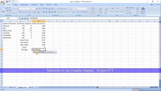 Project ICT : Class 06 | chapter 04 | data representation and processing 01 | microsoft excel Wealth