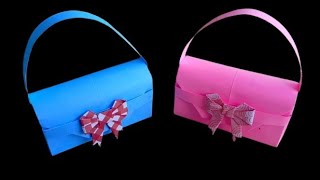Cara Buat Tas dari kertas | Dompet Kertas | PAPER Crafts : how to make a handbag