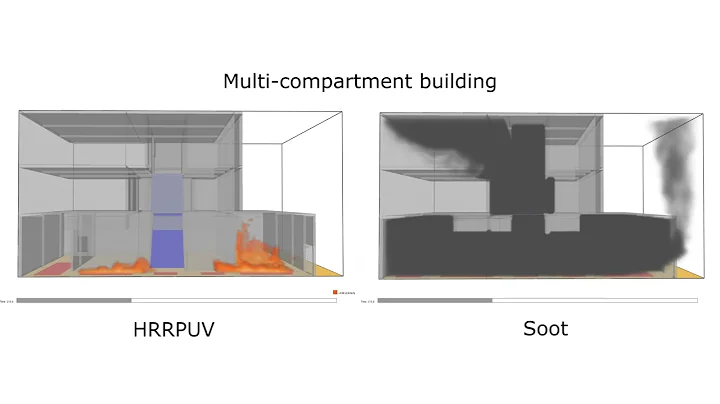 Fire Dynamics Simulator (FDS) - Fire spread in a multi-compartment building #2 🔥