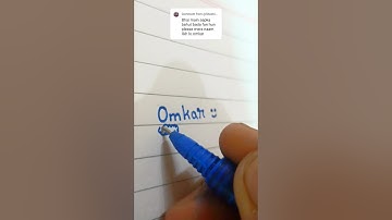 Omkar name signature style #calligraphy #signature #little #shortsfeed #shorts