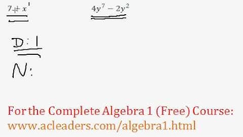 (Algebra 1) Polynomials - Classifying Polynomials Questions #3-4