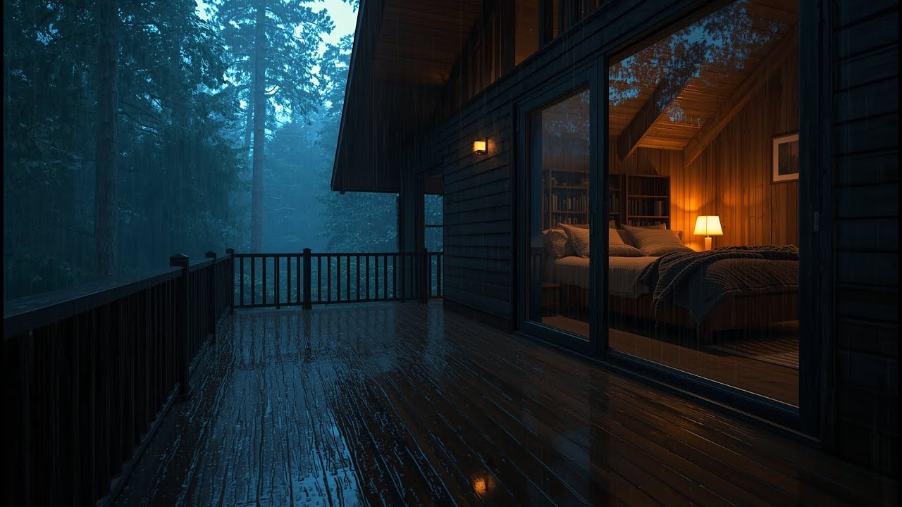 Fall Asleep in 3 Minutes 🌧️ Heavy Rain & Thunder on Tin Roof for Deep Sleep
