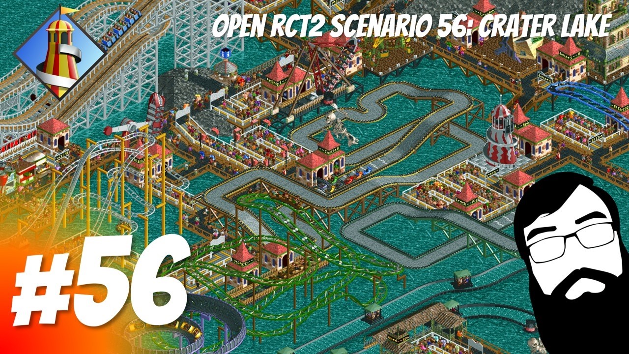 Let's play RollerCoaster Tycoon! Scenario 56 - Crater Lake