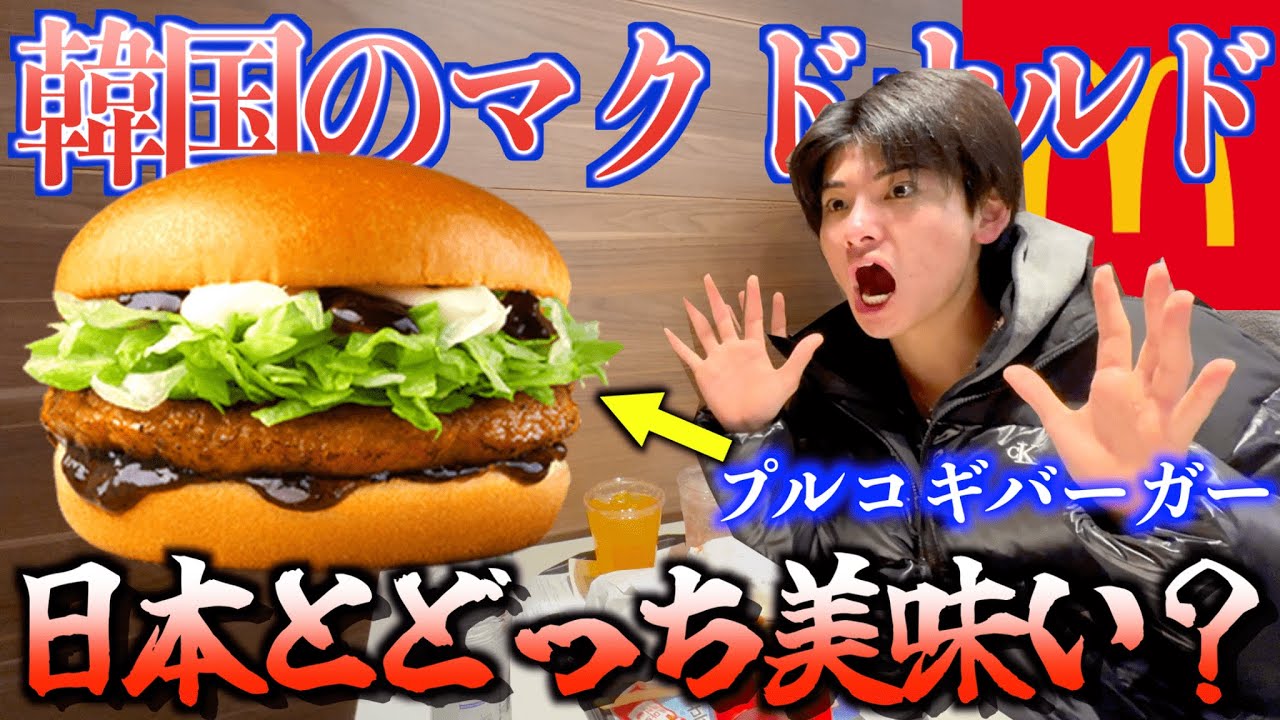 【炎上覚悟】日本と韓国どっちがマック美味しいのかガチレビューしてみたwww