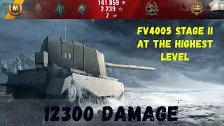 : FV4005 Stage II - tank destroyer - 12300 damage in battle #worldoftanks #wot #wotreplays #tank