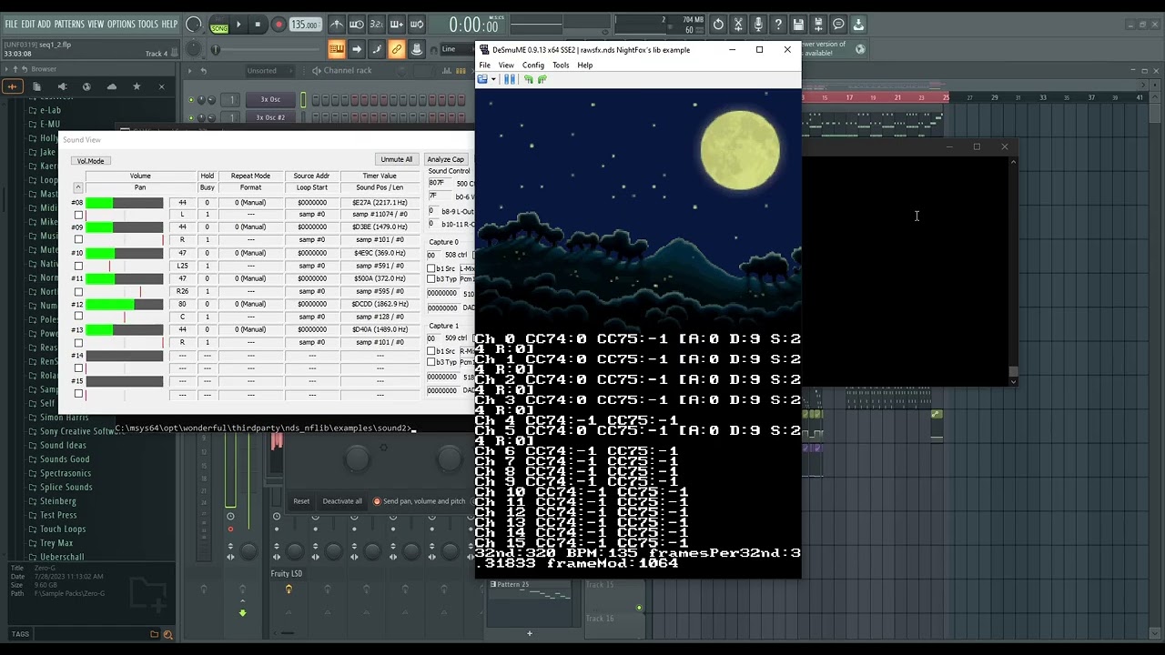 Custom Nintendo DS PSG Sound Driver Test