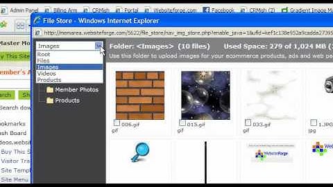 Manage Images and Files - Websiteforge Ecommerce Website