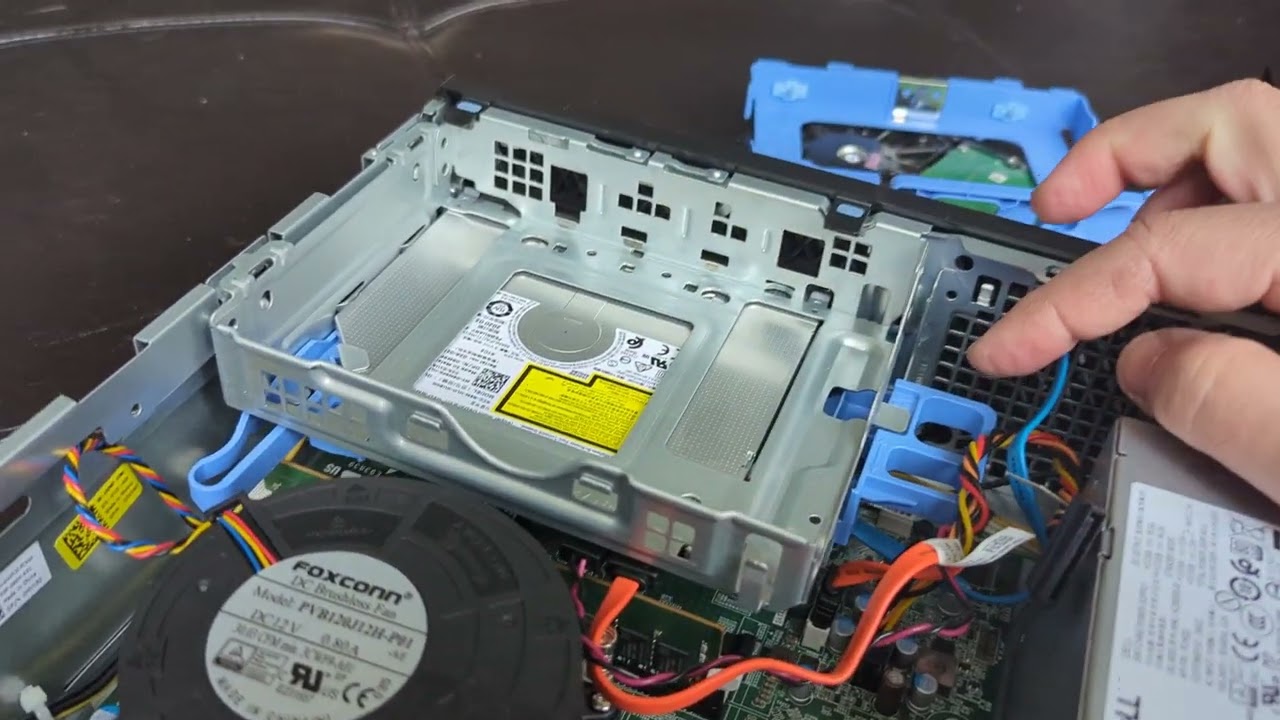 Looking inside a Dell Optiplex 3070 Desktop Computer. Small