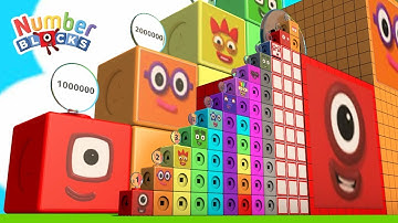 Looking for Numberblocks Step Squad 1 vs 50000000 to 100000 MILLION Standing Tall Numbers Patterns