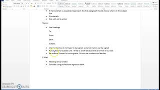 Memos and Emails