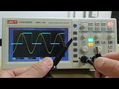 Osciloscopio Digital de doble canal, generador de señal de entrada