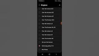 All over the horizon in samsung galaxy A04 and default ringtone.