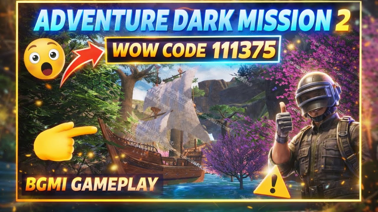ADVENTURE DARK MISSION 2 😱 | WOW CODE 111375 | BGMI WOW MODE | Hardest ...