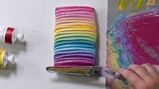 Thick Abstract Acrylic with Gel Gloss Medium Tutorial