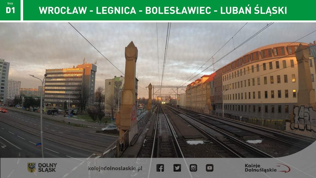 KD Linia D1: Wrocław - Legnica - Bolesławiec - Lubań Śląski - cabview 4K