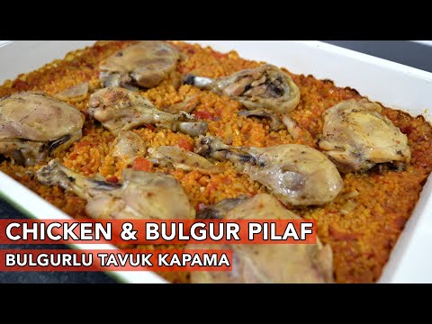 Delicious Oven Baked Chicken & Bulgur Pilav 😋| Fırında Enfes Bulgurlu Tavuk Kapama 💯 Cracked Wheat