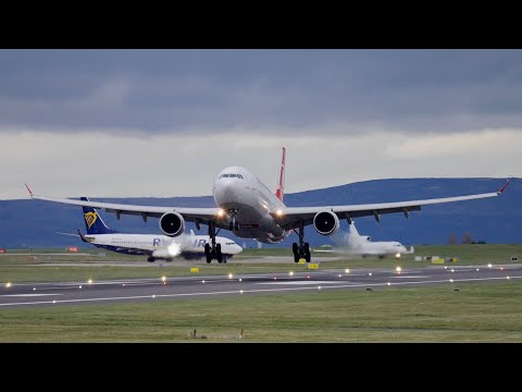 RARE 23L Arrivals At Manchester Airport - Hole In Runway One Puts It Out Of Action