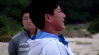 2013久米島キャンプ 朝の声出し 小斉