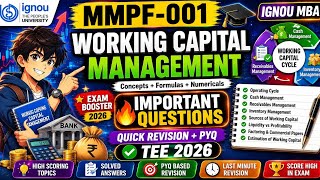 MMPF-001 Working Capital Management | IGNOU Important Questions | TEE 2026