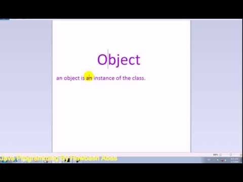 فێربونی پرۆگرامسازی جاڤا :: Object in java