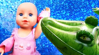 Видео с игрушками - Кукла Беби Бон в Опасности? Мим идёт на работу! – Игры для детей с Baby Born.