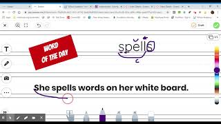 Fundations At Home Level 1 Unit 9 Wk 2 Day 4 Word of the Day, spells