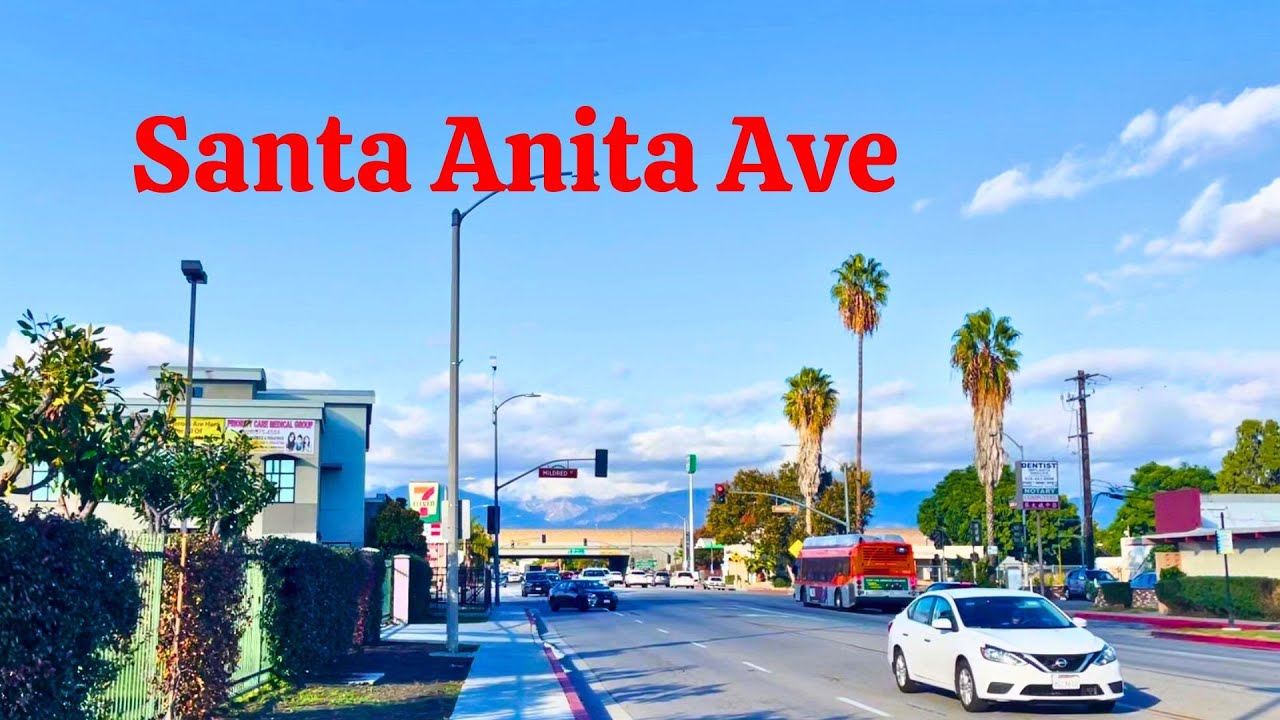 Santa Anita Ave | Walk Tour - El Monte, CA (from Garvey Ave to Interstate 10)