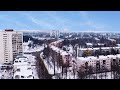 Вид на город Курск с высоты.Полет над районами города.2021