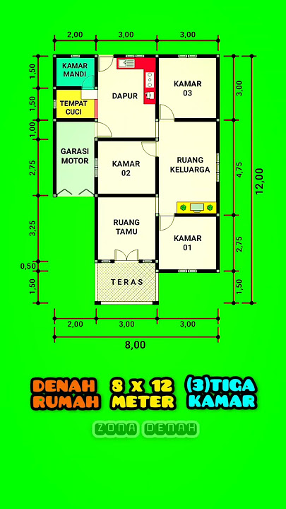 Rumah 8x12 Meter