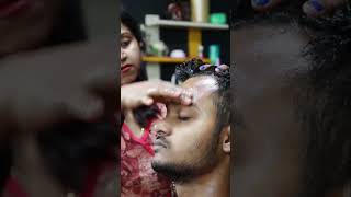 Fire Massage ASMR | Ear Massage With Fire | Barber Girl Chaitali | Head Massage #shorts #firemassage