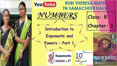 TN SAMACHEER KALVI _ 8TH MATHS _  NUMBERS _ INTRODUCTION TO EXPONENTS & POWERS