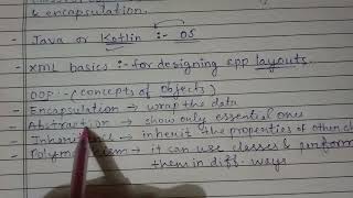 Concepts of Oops in Android programming #cs #os #ai #ds #java #xml #codingschool07 #collegescience07