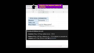 Calcula el Peso Ideal en Excel ⚖️📊